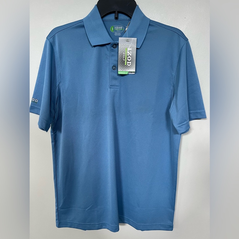🔥IZOD GOLF MEN'S X-TREME FUNCTION POLO SHIRT COOL FX LIGHT BLUE SIZE SMALL NWT